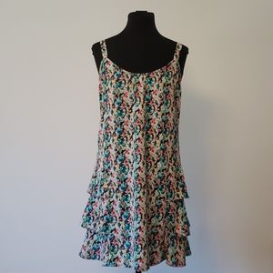 Floral summer dress with ruffles